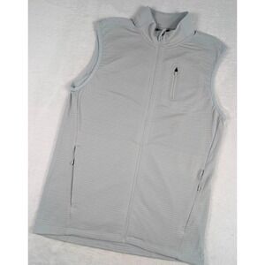 Ten Thousand The Over Zip Vest Mens‎ Small Gray Full Zip Grid Fleece